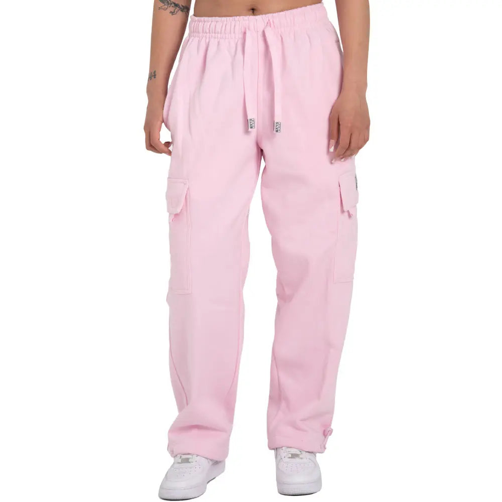 Baby pink Pro Club heavyweight cargo sweatpants