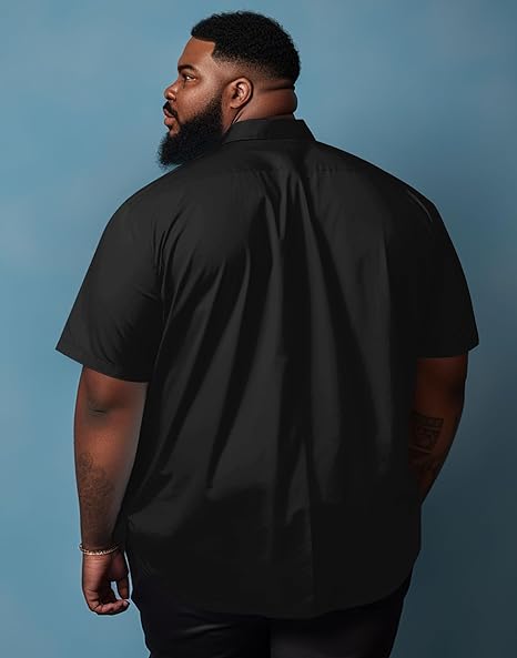 Men's Big and Tall Casual Short Sleeve Button Up Vintage Summer Beach Vacation Shirts